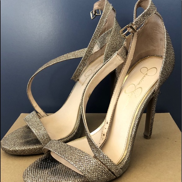 comfortable gold heels